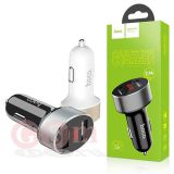 Автомобильное зарядное устройство (АЗУ) USB Hoco Z26 (10.5W/2 USB/LED дисплей) (черный)