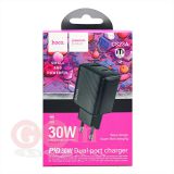 етевое зарядное устройство (СЗУ) USB/Type-C Hoco CS23A 30W/QC3.0 (черный)
