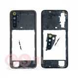 Средняя часть Realme 6 Pro (RMX2063) + стекло камеры (черный)