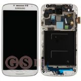 Дисплей Samsung i9505 S4 с тачскрином в рамке (GH97-14655A) (белый) ОРИГИНАЛ 100%